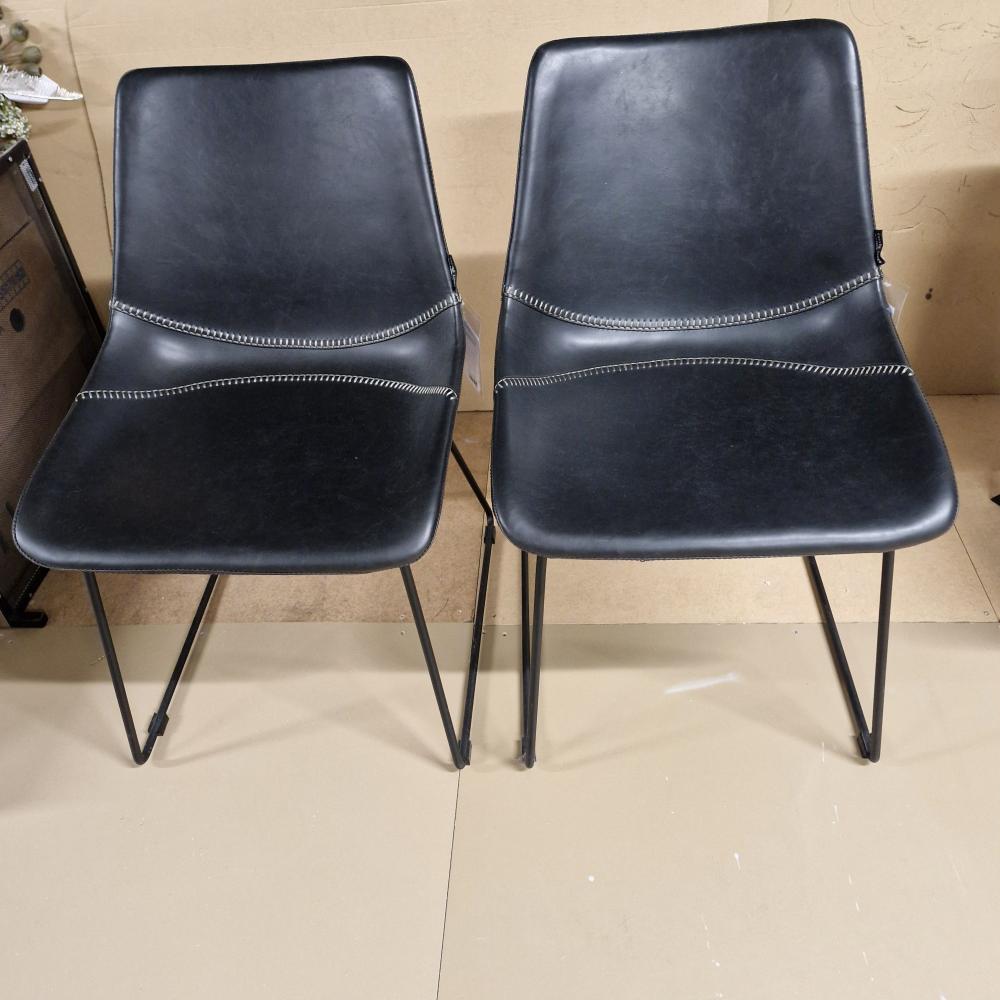Chaises PU black
